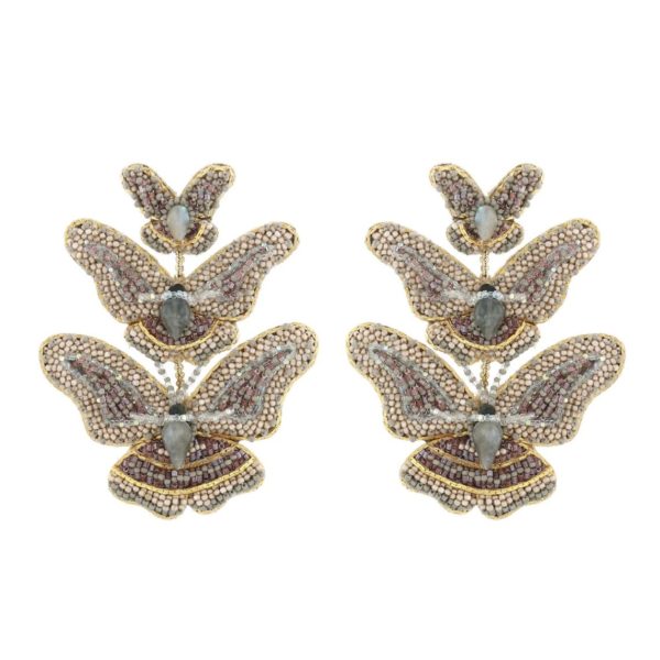 Deepa Gurnani Handmade Rainey Butterfly Earrings Gold
